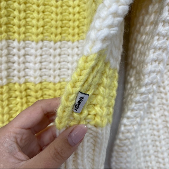 Wrangler Chunky Striped Sweater Cream Yellow Size XS - Picture 5 of 6
